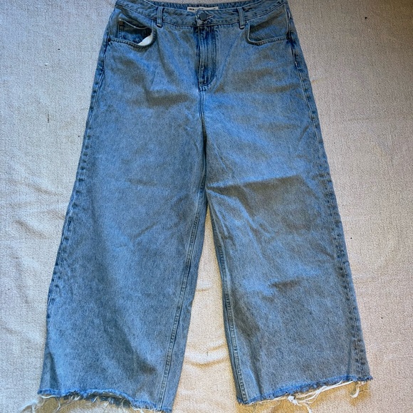 ASOS Denim - ASOS Denim High Waist Wide Leg Lightwash Denim Jeans